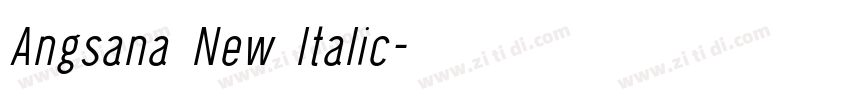 Angsana New Italic字体转换